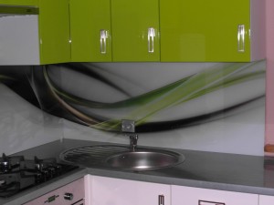 Kuchnia lakier zielono - biała